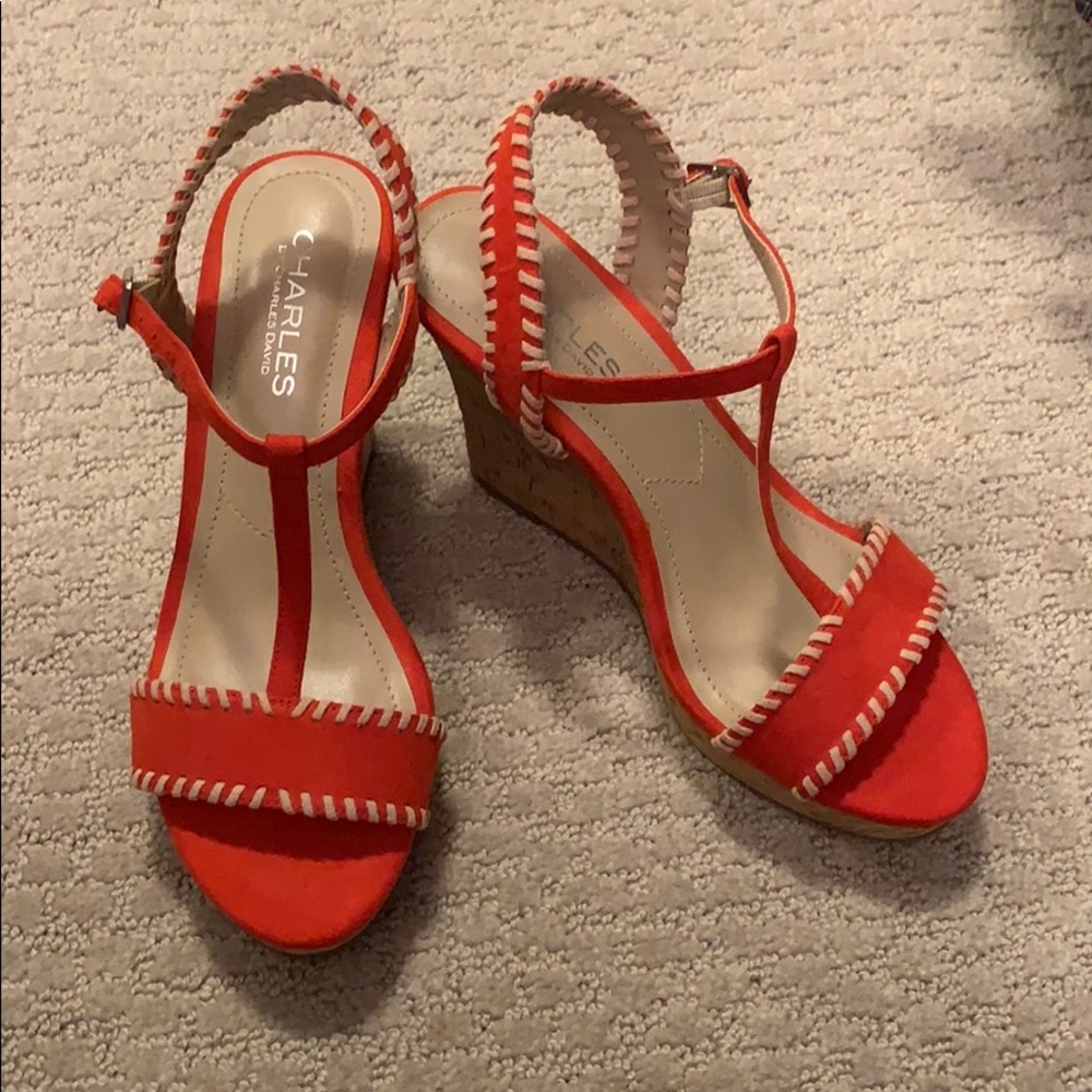 Red espadrille Charles by Charles David